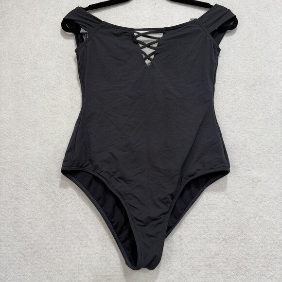 Billabong Swimsuit Womens Large One Piece Off Shoulder X10MSOL Bathing Suit - Picture 1 of 8